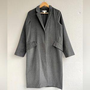 H&M | Grey Felted Longline Coat